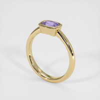 0.72 Ct. Sapphire Ring, 18K Yellow Gold 2