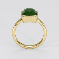 4.51 Ct. Bluish Green Sapphire Ring, 18K Yellow Gold 3