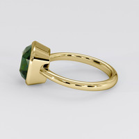 4.51 Ct. Bluish Green Sapphire Ring, 18K Yellow Gold 4