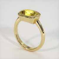3.18 Ct. Yellow Sapphire Ring, 18K Yellow Gold 2