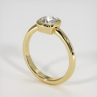 1.05 Ct. White Sapphire Ring, 18K Yellow Gold 2