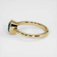 1.69 Ct. Greenish Blue Sapphire Ring, 18K Yellow Gold 4