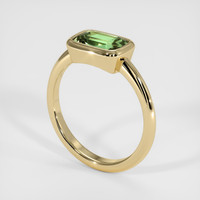 1.52 Ct. Green Sapphire Ring, 18K Yellow Gold 2