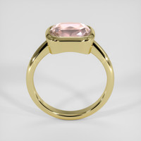 3.06 Ct. Peach Sapphire Ring, 18K Yellow Gold 3