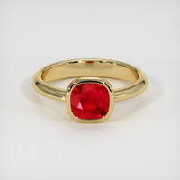 1.62 Ct. Ruby Ring, 18K Yellow Gold 1