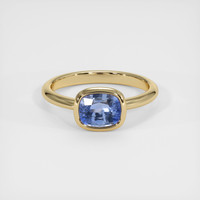 1.61 Ct. Blue Sapphire Ring, 18K Yellow Gold 1