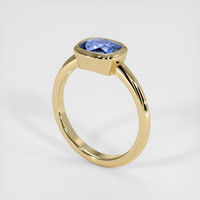 1.61 Ct. Blue Sapphire Ring, 18K Yellow Gold 2