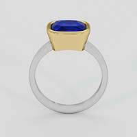 4.06 Ct. Blue Sapphire Ring, 14K Yellow & White 3