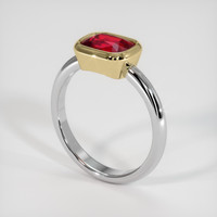 2.03 Ct. Ruby Ring, 14K Yellow & White 2