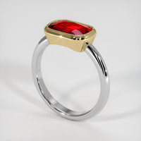 2.01 Ct. Ruby Ring, 14K Yellow & White 2