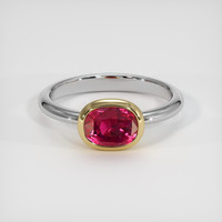 1.88 Ct. Ruby Ring, 14K Yellow & White 1