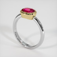 1.88 Ct. Ruby Ring, 14K Yellow & White 2