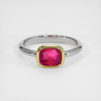 1.23 Ct. Ruby Ring, 14K Yellow & White 1