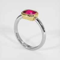 1.23 Ct. Ruby Ring, 14K Yellow & White 2