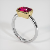 3.03 Ct. Ruby Ring, 14K Yellow & White 2