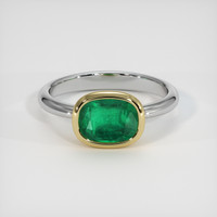 1.80 Ct. Emerald Ring, 18K Yellow & White 1