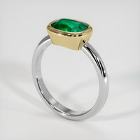 1.80 Ct. Emerald Ring, 18K Yellow & White 2