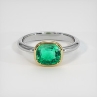 1.82 Ct. Emerald Ring, 18K Yellow & White 1