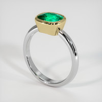 1.82 Ct. Emerald Ring, 18K Yellow & White 2