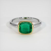 1.89 Ct. Emerald Ring, 18K Yellow & White 1