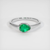 0.59 Ct. Emerald Ring, Platinum 950 1