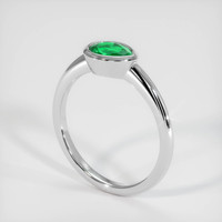 0.59 Ct. Emerald Ring, Platinum 950 2