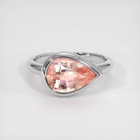 4.03 Ct. Padparadscha Sapphire Ring, Platinum 950 1