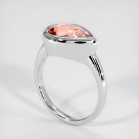 4.03 Ct. Padparadscha Sapphire Ring, Platinum 950 2