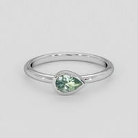 0.55 Ct. Green Sapphire Ring, Silver 1