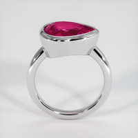 4.60 Ct. Pinkish Red Rubellite Tourmaline Ring, 10K White Gold 3