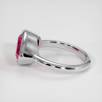 4.60 Ct. Pinkish Red Rubellite Tourmaline Ring, 10K White Gold 4