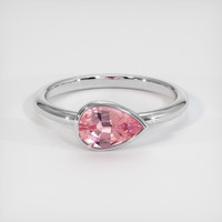0.99 Ct. Padparadscha Sapphire Ring, 10K White Gold 1