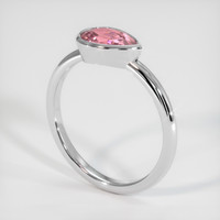 0.99 Ct. Padparadscha Sapphire Ring, 10K White Gold 2
