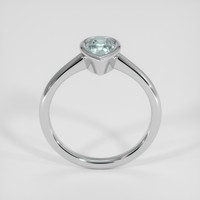 1.09 Ct. Bluish Green Sapphire Ring, 18K White Gold 3