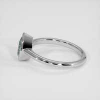 1.09 Ct. Bluish Green Sapphire Ring, 18K White Gold 4
