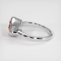4.03 Ct. Padparadscha Sapphire Ring, 18K White Gold 4
