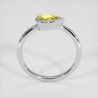 0.73 Ct. Yellow Sapphire Ring, 18K White Gold 3