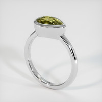 3.07 Ct. Sapphire Ring, 18K White Gold 2