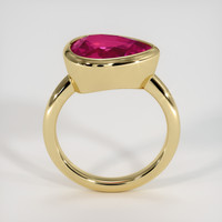 4.60 Ct. Pinkish Red Rubellite Tourmaline Ring, 10K Yellow Gold 3