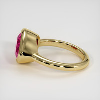 4.60 Ct. Pinkish Red Rubellite Tourmaline Ring, 10K Yellow Gold 4