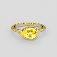2.82 Ct. Yellow Sapphire Ring, 10K Yellow Gold 1