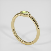0.25 Ct. Yellowish Green Sapphire Ring, 10K Yellow Gold 2