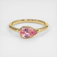 0.99 Ct. Padparadscha Sapphire Ring, 10K Yellow Gold 1