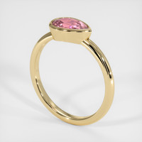 0.99 Ct. Padparadscha Sapphire Ring, 10K Yellow Gold 2