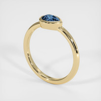 1.12 Ct. Blue Sapphire Ring, 14K Yellow Gold 2