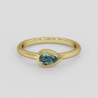0.52 Ct. Alexandrite Ring, 14K Yellow Gold 1