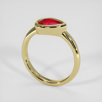 0.76 Ct. Ruby Ring, 14K Yellow Gold 2