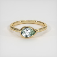 1.05 Ct. Green Sapphire Ring, 14K Yellow Gold 1