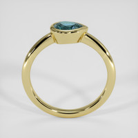 0.93 Ct. Greenish Blue Sapphire Ring, 14K Yellow Gold 3