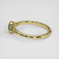 0.93 Ct. Greenish Blue Sapphire Ring, 14K Yellow Gold 4